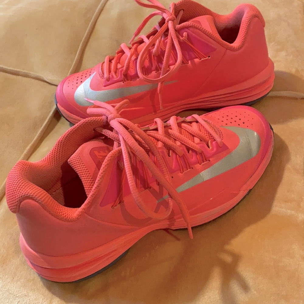 NIKE Air Zoom Tennis Coral/Orange & Gold Swoosh